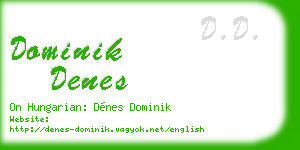dominik denes business card
